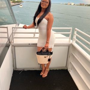 IVORY ARUBA CROCHET MINI DRESS - only worn once!!